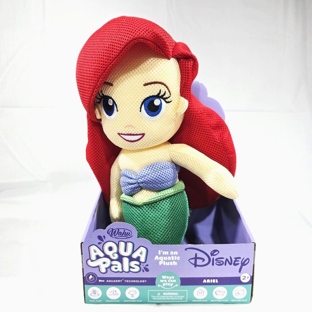 Wahu Aqua Pals Disney Classic Ariel Plush Water Toy for Kids Ages 2+